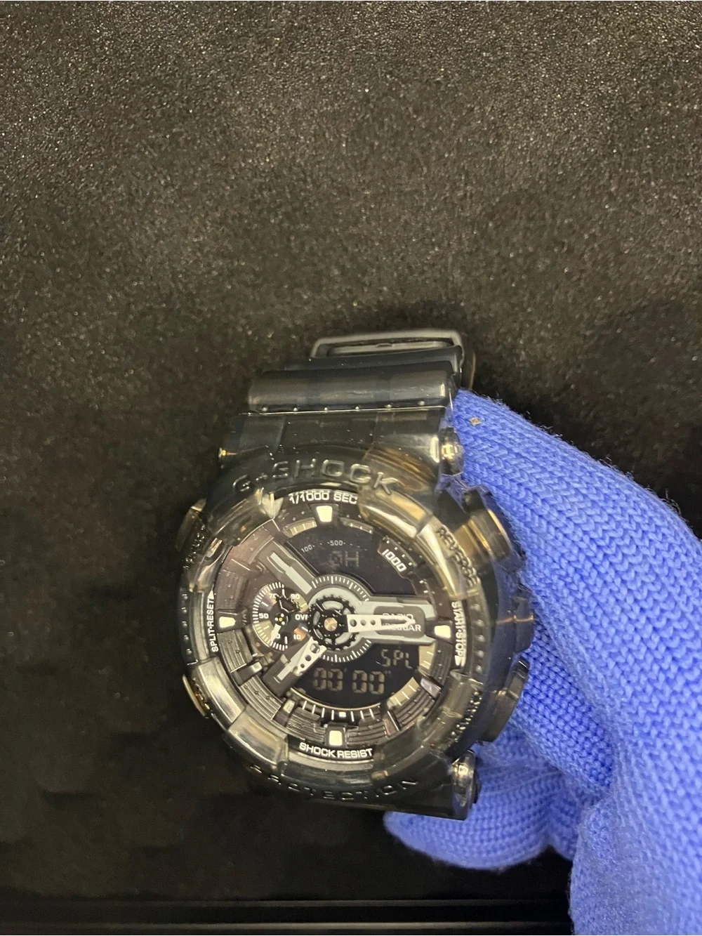 Custom G Shock Clear And Black Colorway